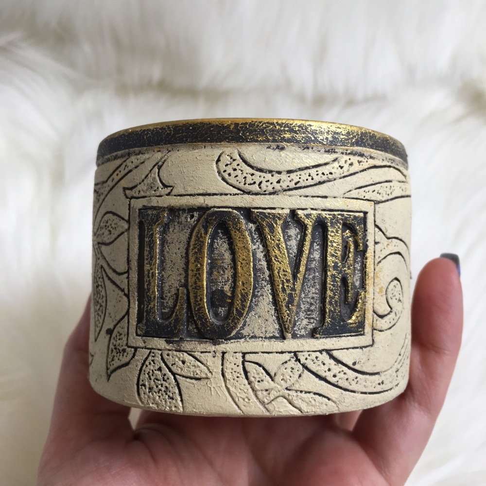 Love 💕 votive candle 🕯 holder candlestick gold - Picture 5 of 7